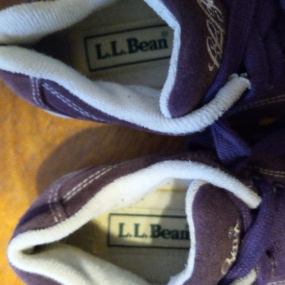 Girl's L.L.Bean Size 12 Chunky Sneakers. Leather,  Purple. - Picture 5 of 7